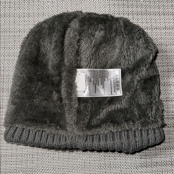 SPYDER OS Women’s Unisex Gray Fleece Lined Ribbed Knit Scull Cap Beanie Hat main image 11